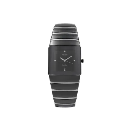 RADO Кварцевый механизм Мужские часы Циферблат Черный Керамика Чехол для часов Керамика Ремешок