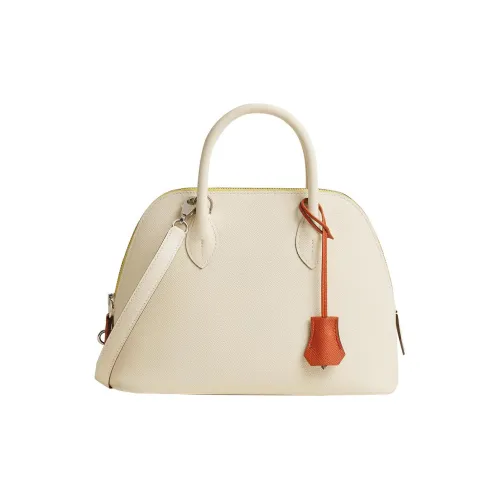 HERMES Bolide Телячья кожа Сумка для боулинга Сумка через плечо Сумка Обычная Женская Nata Глина Лимон