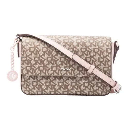 DKNY Сумка через плечо из кожи женская светло-янтарного цвета