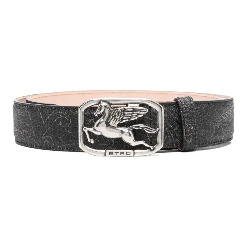 ETRO Ремни из коровьей кожи, черные, мужские