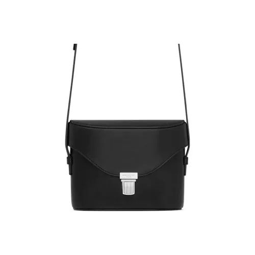 SAINT LAURENT Сумка из гладкой коровьей кожи Box Сумка через плечо Medium Мужская Черная