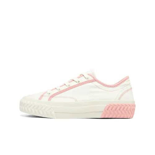 Skechers Street Trax Hi Low Топ Скейтборд Кроссовки Женские Белые Светло-Розовые