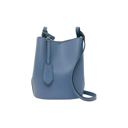 Burberry Телячья кожа Ведрообразная сумка Сумка через плечо Стандартная Женская Сланцевый синий