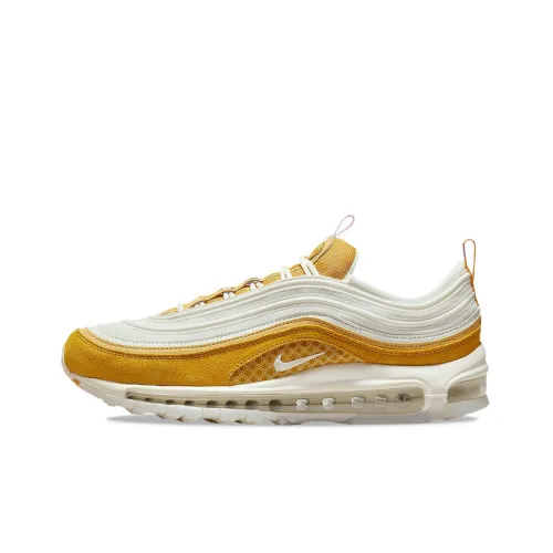 Nike Air Max 97 Low Беговые кроссовки Мужские Белый Желтый Винтаж
