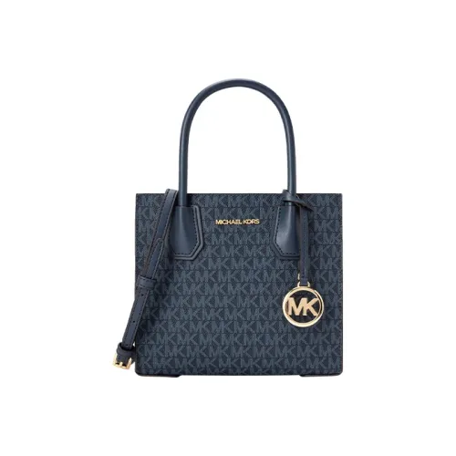 MICHAEL KORS Mercer Коровья кожа Аккордеонная сумка Сумка через плечо Сумка среднего размера Женская Темно-синяя