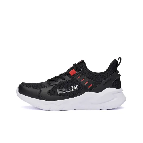 361° Амортизирующий Нескользящий Износостойкий Дышащий и Легкий Низкий Топ Беговые кроссовки Мужские Черные и Красные