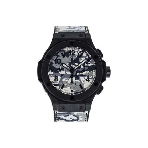 HUBLOT Автоматический Механический Часы Мужские 44 мм Серый Циферблат Резиновый Кожаный Ремешок 301.Ci.8810.NR