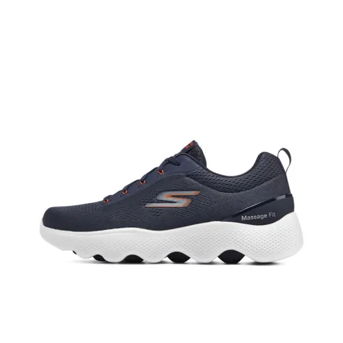 Skechers Go Walk Massage Fit Низкий Топ Повседневная Обувь Мужская Синяя Оранжевая