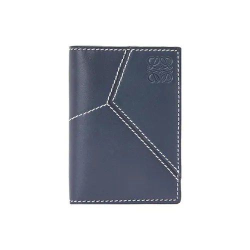 LOEWE Пазл Телячья кожа Кошелек Мужской Синий