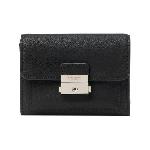 Kate Spade Voyage Кожа Кошелек Маленький Женский Черный