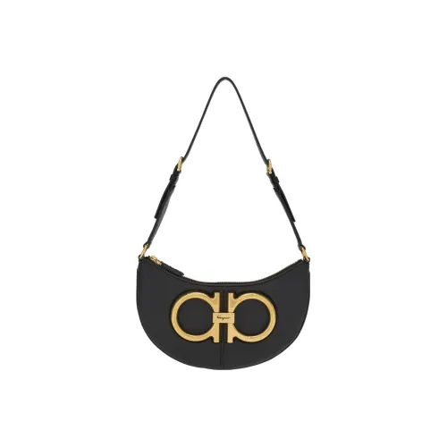 Ferragamo Сумка через плечо из коровьей кожи женская черная