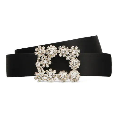 Roger Vivier Шелковые ремни черного цвета для женщин