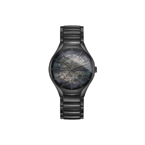 RADO Автоматический Механический Часы Мужские Часы 47,3*40,1 мм Черный Циферблат Керамика Корпус Часы Керамика Ремешок