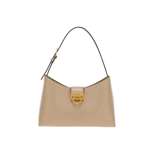 Ferragamo Сумка через плечо из коровьей кожи женская пыльно-розовая