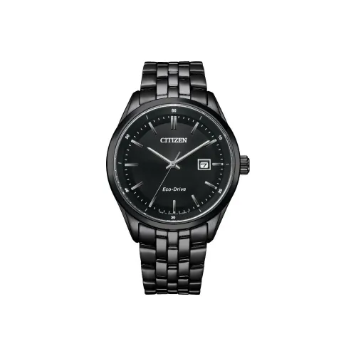 CITIZEN Светильник Кварцевый механизм Нержавеющая сталь Ремешок Часы Мужские Черный циферблат