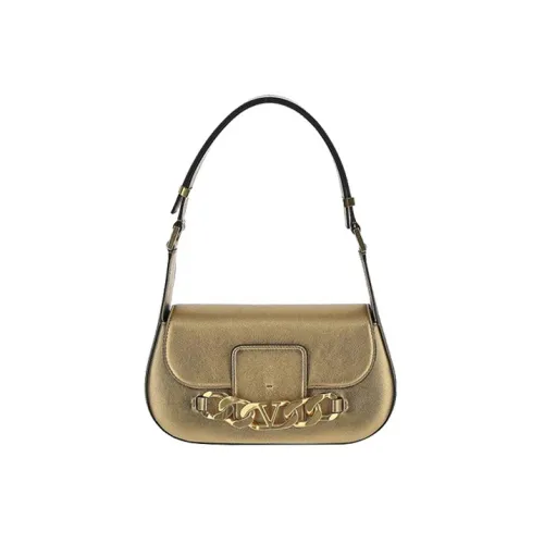 Valentino Телячья кожа Сумка через плечо Женская Золотая