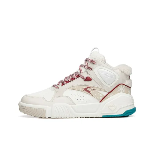 ANTA Life Collection Покрытие Термическая Устойчивая к Сцеплению Высокие Кроссовки для Скейтбординга Женские Белые Серые