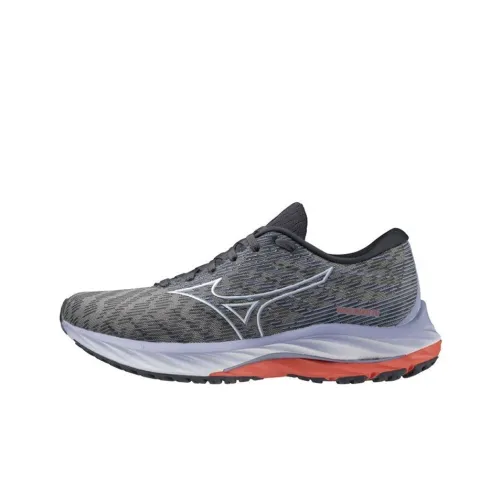 Mizuno Wave Rider 26 Low Топ Беговые кроссовки Женские Серый Оранжевый