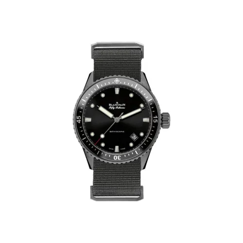 BLANCPAIN Автоматический Механический Часы Мужские FIFTY FATHOMS 43,6 мм Черные