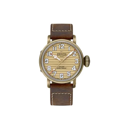ZENITH Механический механизм Мужские часы PILOT 45 мм Коричневый