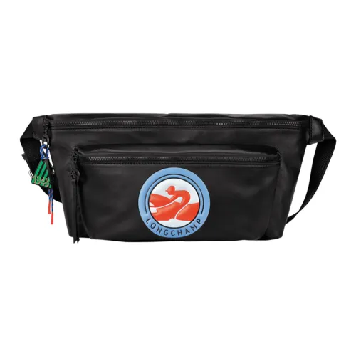 LONGCHAMP Le Pliage Cuir Овечья кожа Бананка Экстра-большая Женская Черная