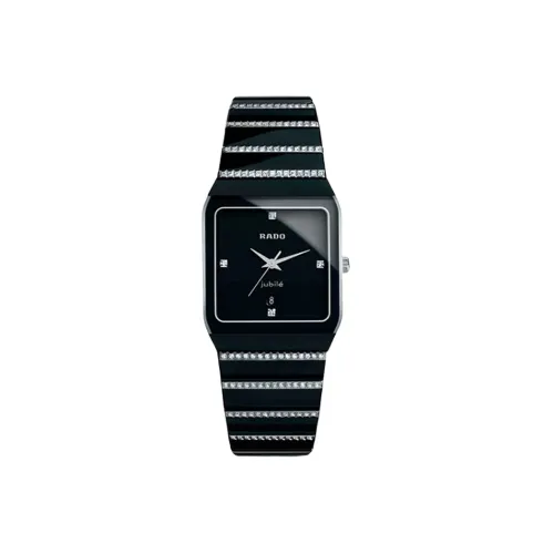 RADO Arch Collection Кварцевый механизм Мужские часы Часы 28 мм Черный циферблат Керамика Чехол часов Керамика Ремешок