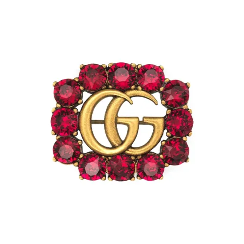 GUCCI Сплав/Серебряный Покрытый/Золотой Покрытый Броши Красный Женские