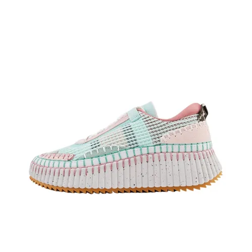 Chloe Nama Низкий Топ Повседневная Обувь Женская Розовая Синяя