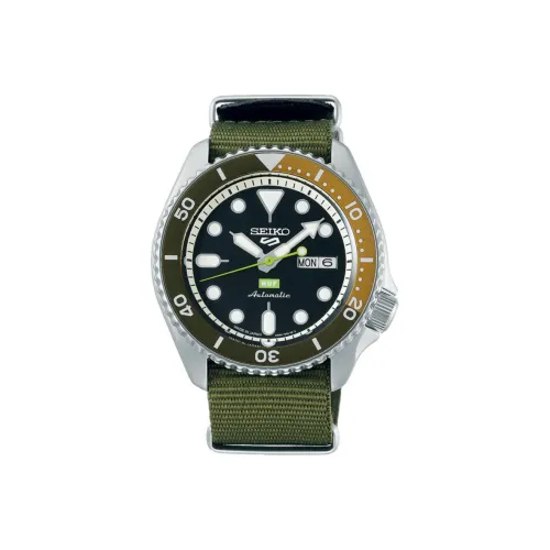 SEIKO Механические Мужские Часы 46 мм Зеленые