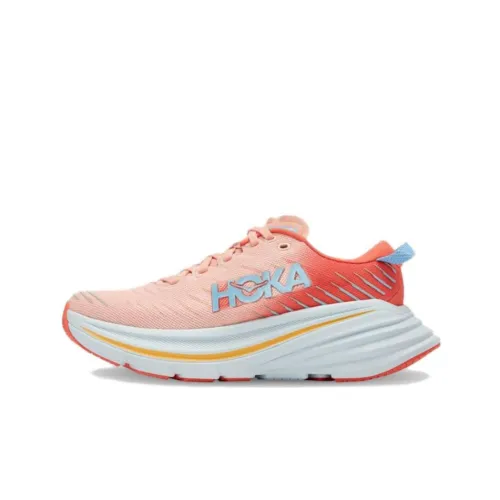 HOKA ONE ONE Низкие беговые кроссовки для женщин розовые и оранжевые