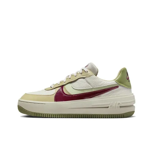 Nike Air Force 1 PLT.AF.ORM противоскользящие устойчивые к истиранию легкие низкие кеды для скейтбординга женские белые красные