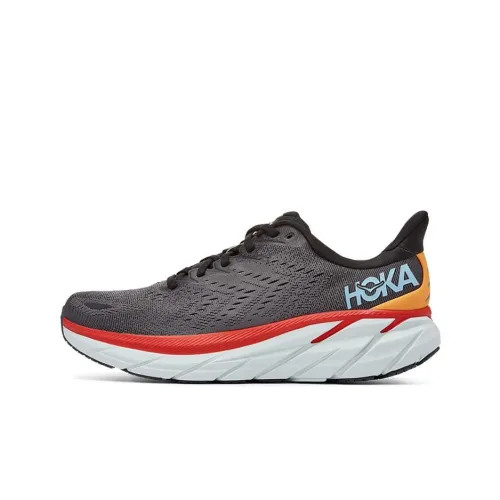 HOKA ONE ONE Clifton 8 Амортизаторы Slip-resistant устойчивые к истиранию Низкий топ Беговые кроссовки Мужской Умбра