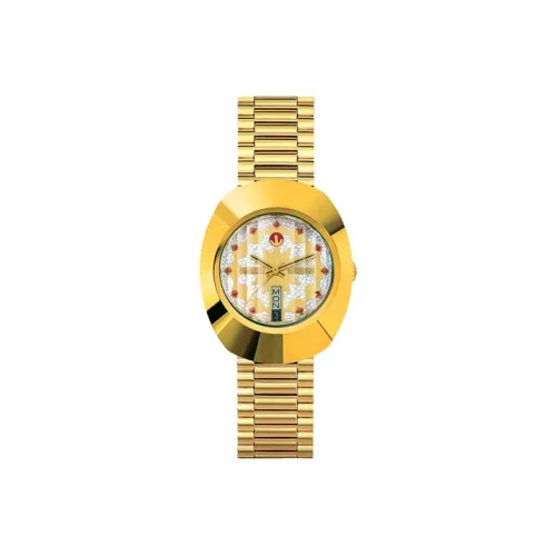 RADO Автоматический Механический Movement Женские Часы Diamond Star Founder Collection 35 мм Золотые