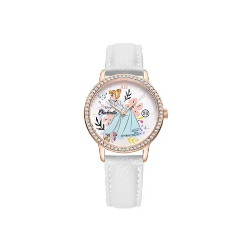 Disney Princess Кварцевый механизм Кожаный ремешок Часы Женские Многоцветный циферблат MK 11500W