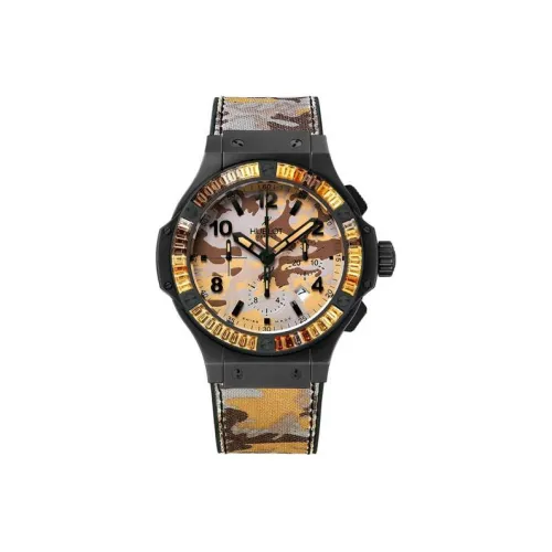 HUBLOT Автоматический Механический Часы Мужские 44 мм Бежевый Циферблат Часы Керамические Оправа Часов