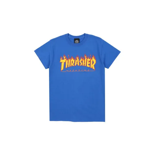 Thrasher T-Shirt US Version Unisex Royal Blue Т-рубашка Thrasher US Version унисекс королевский синий