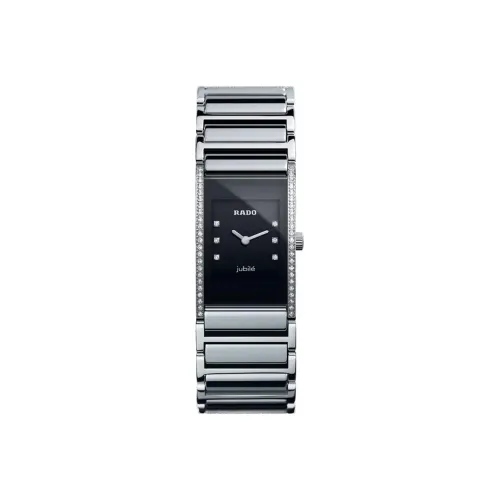 RADO Precision Ceramics Collection Кварцевый механизм Женские часы Watch 19,2mm 19,2mm Черный циферблат