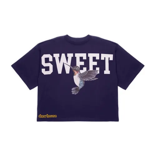 Drew House Letter Logo Series Морской Синий Унисекс T-Рубашки