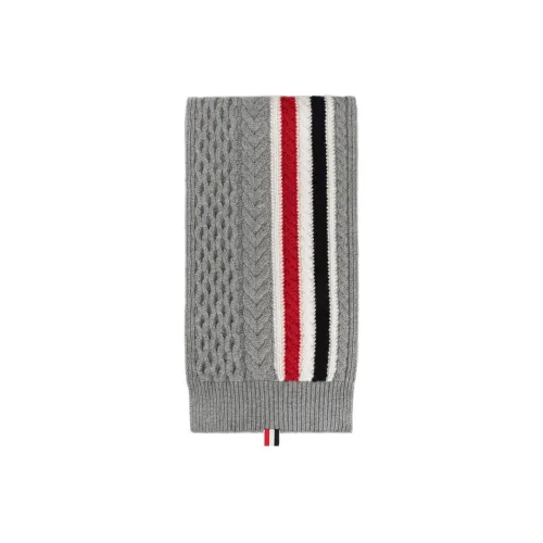 THOM BROWNE Шерсть Вязаные Шарфы Серый Мужской