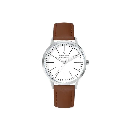 CHARLOTTE RAFFAELLI· Наручные часы Кварцевый механизм Кожаный ремешок Белый циферблат Мужские часы