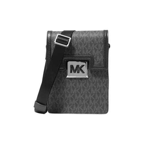 MICHAEL KORS Искусственная кожа сумка с клапаном чехол для телефона маленький мужской черный