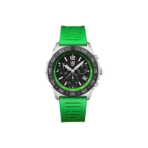 LUMINOX Кварцевый механизм Мужские часы Часы 44 мм Черный циферблат Корпус из нержавеющей стали Резиновый ремешок