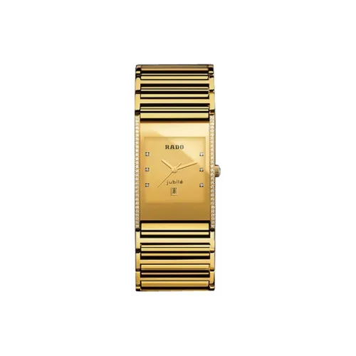 RADO Кварцевый механизм Мужские часы Precision Ceramics Collection 27,1 мм Золото