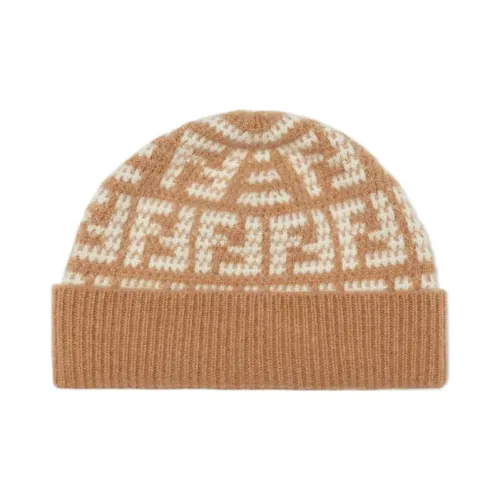FENDI Кашемир Шапки-бини Унисекс Коричневый