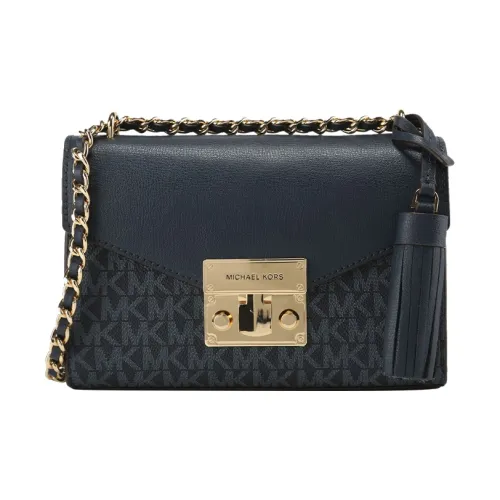 MICHAEL KORS Розовый Коровья кожа Сумка через плечо Маленький Темно-синий