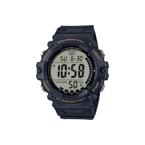 CASIO YOUTH Collection Циферблат с цифровым дисплеем Кварцевый механизм Смольный ремешок Часы Унисекс Серый циферблат