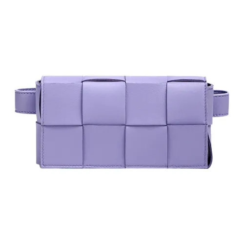 Bottega Veneta CASSETTE Pillow Bag Овечья шкура Сумка через плечо Бананка Мини Женские Глициниево-фиолетовый