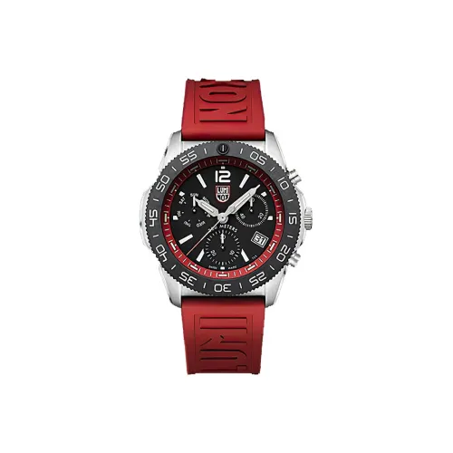 LUMINOX Кварцевый механизм Мужские часы Часы 44 мм Черный циферблат Корпус из нержавеющей стали Резиновый ремешок