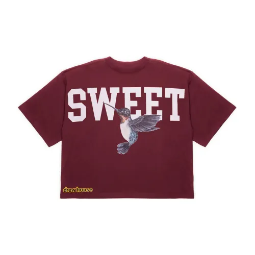 Коллекция Drew House Hummingbirds Summer Collection Бордовые Унисекс T-рубашки