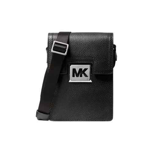 MICHAEL KORS MK Cooper Коровья кожа Сумка с клапаном Через плечо Чехол для телефона Маленький Мужской Черный